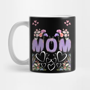 Mom Heart's and Flowers Mothers Day Mug